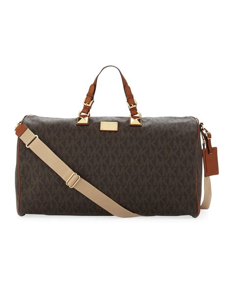 michael kors brown duffle|michael kors luggage set sale.